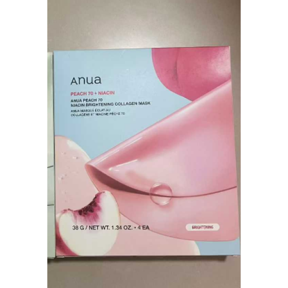 Peach 70 Niacin Brightening Collagen Mask-38G/NET WT 1.34OZ*4EA